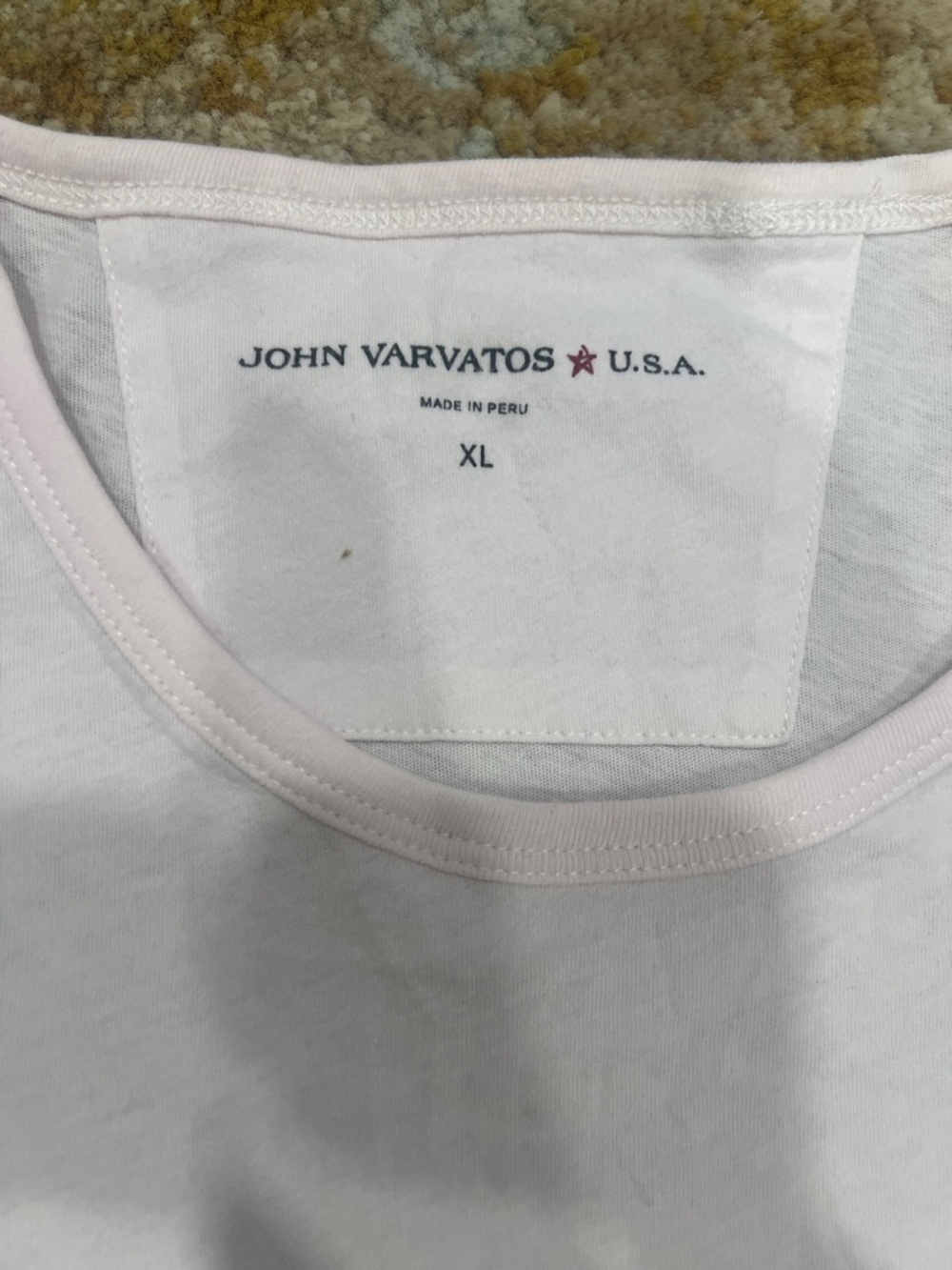 John Varvatos Pale Pink Crewneck Tee - Picture 2 of 3